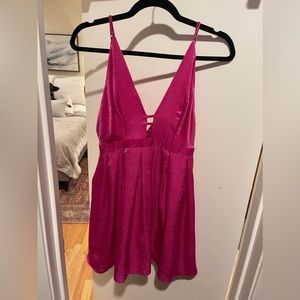 Free people mini dress pink size 2 new with tags